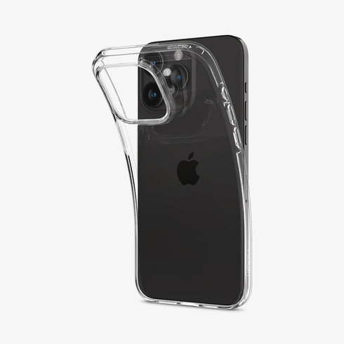 ACS06557 - iPhone 15 Pro Max Case Liquid Crystal in crystal clear showing the back